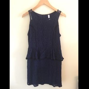 Navy lace dress